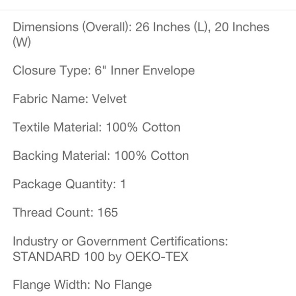 NWOT Channel Stitch Velvet Quilt Sham Charcoal- Threshold - Picture 5 of 9